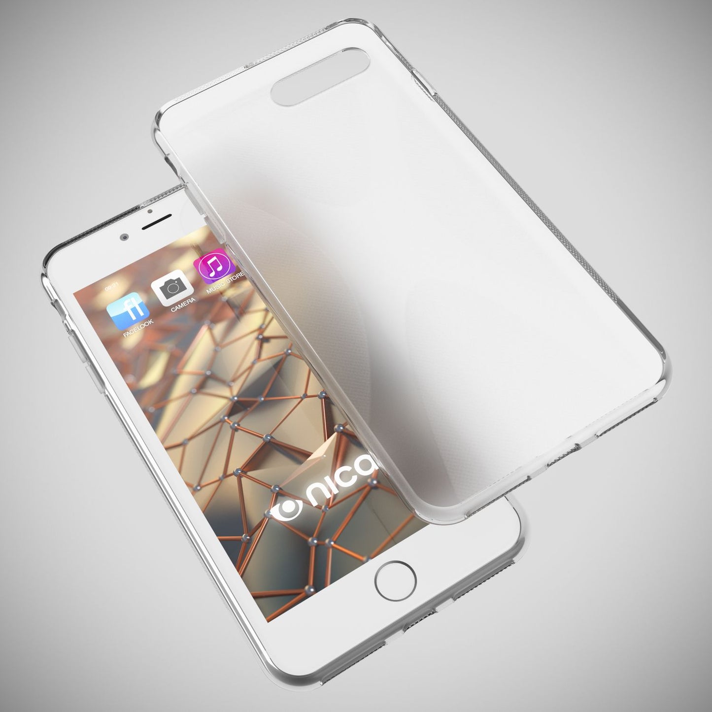 Apple iPhone 8 Plus / 7 Plus Phone Case by NALIA, Silicone Bumper Cover