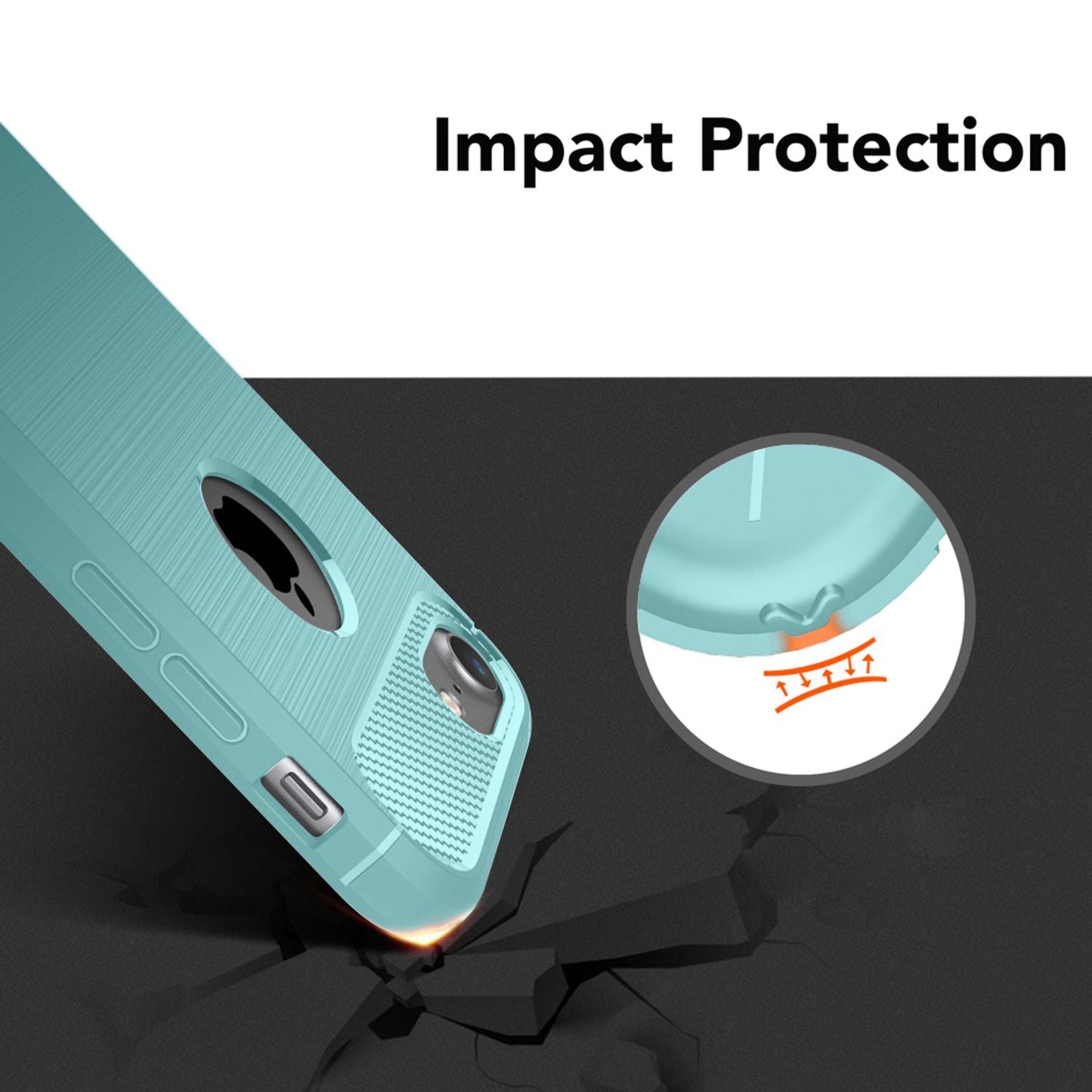 NALIA Phone Case for Apple iPhone 7, Carbon Fiber Look, Stylish Phone Case