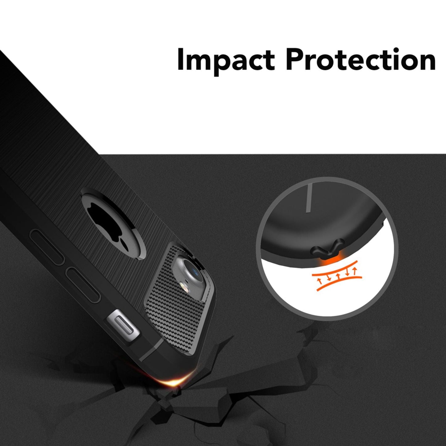 NALIA Phone Case for Apple iPhone 7, Carbon Fiber Look, Stylish Phone Case