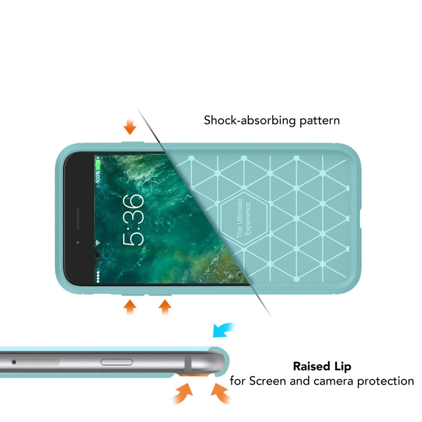 NALIA Phone Case for Apple iPhone 7, Carbon Fiber Look, Stylish Phone Case