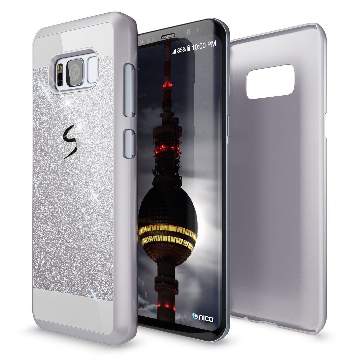 Samsung Galaxy S8 Plus Case by NALIA, Glitter Case Protective Cover