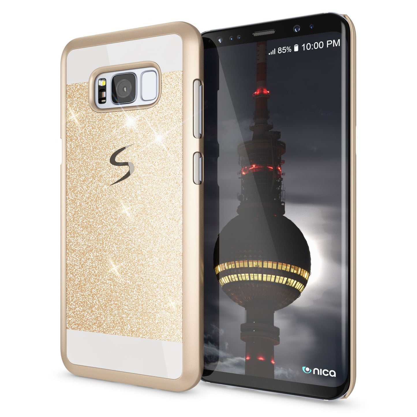 Samsung Galaxy S8 Plus Case by NALIA, Glitter Case Protective Cover