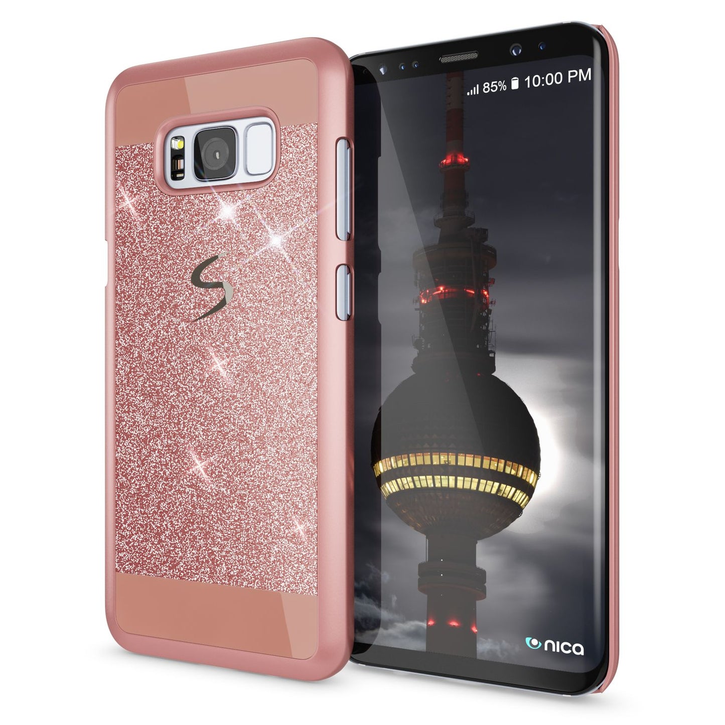Samsung Galaxy S8 Plus Case by NALIA, Glitter Case Protective Cover