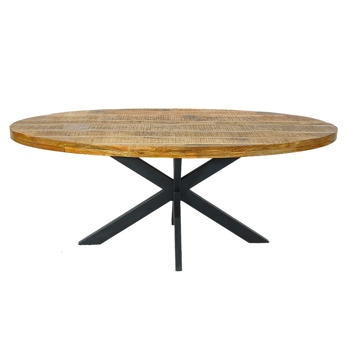 Borðstofuborð - sporöskjulaga 190x100cm - borðstofuborð - Liverpool - gegnheilt mangóvið