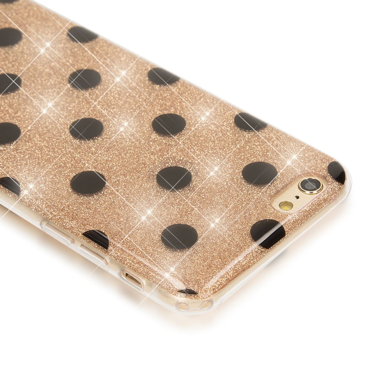 Apple iPhone 6 6S Dots Phone Case by NALIA, Silicone Cover Case Protective Glitter