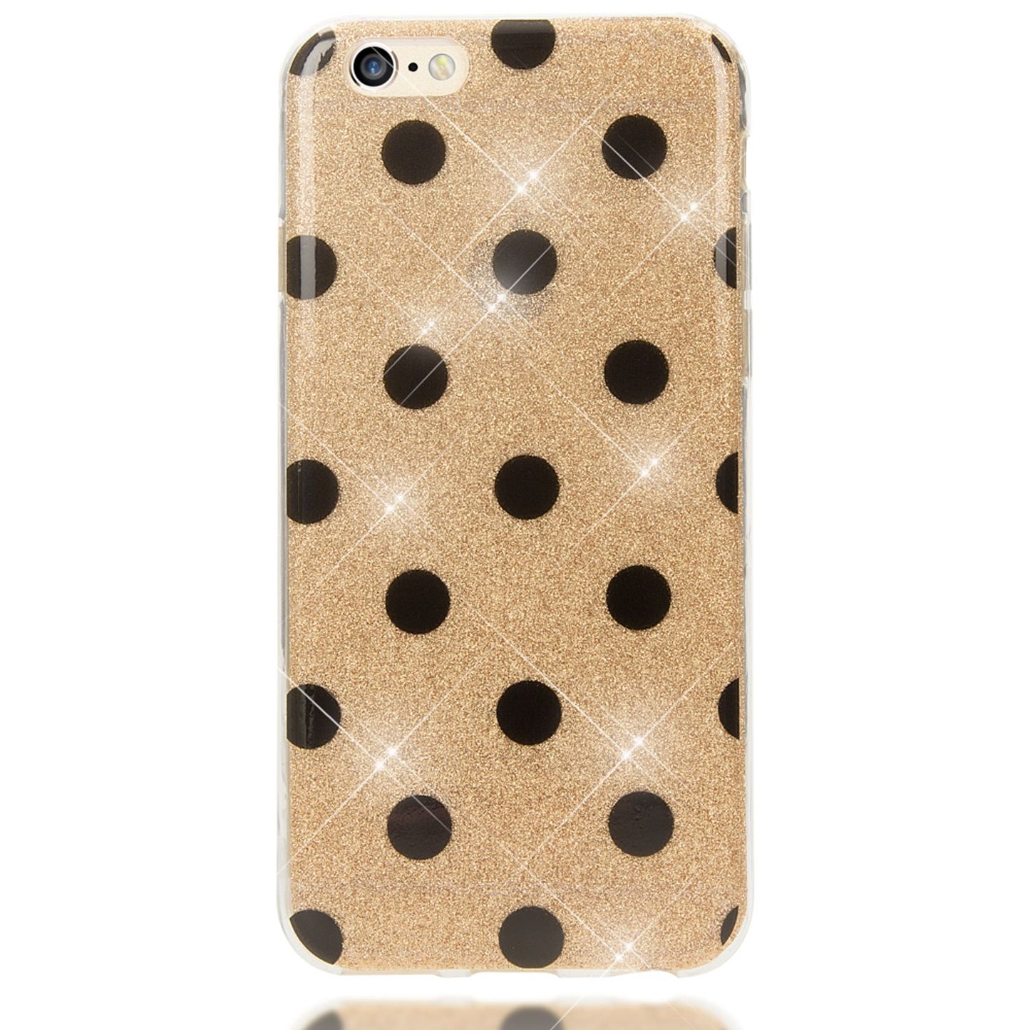 Apple iPhone 6 6S Dots Phone Case by NALIA, Silicone Cover Case Protective Glitter