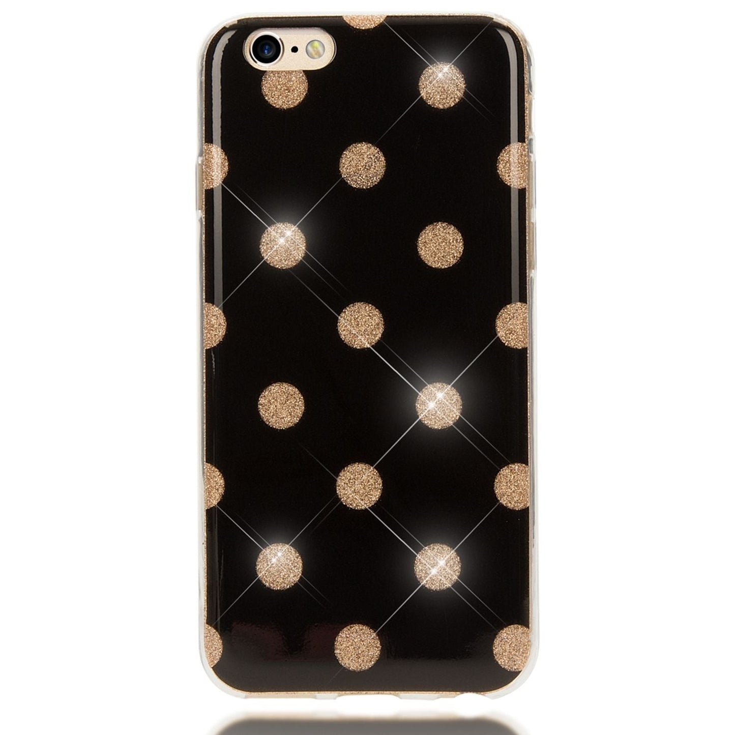 Apple iPhone 6 6S Dots Phone Case by NALIA, Silicone Cover Case Protective Glitter