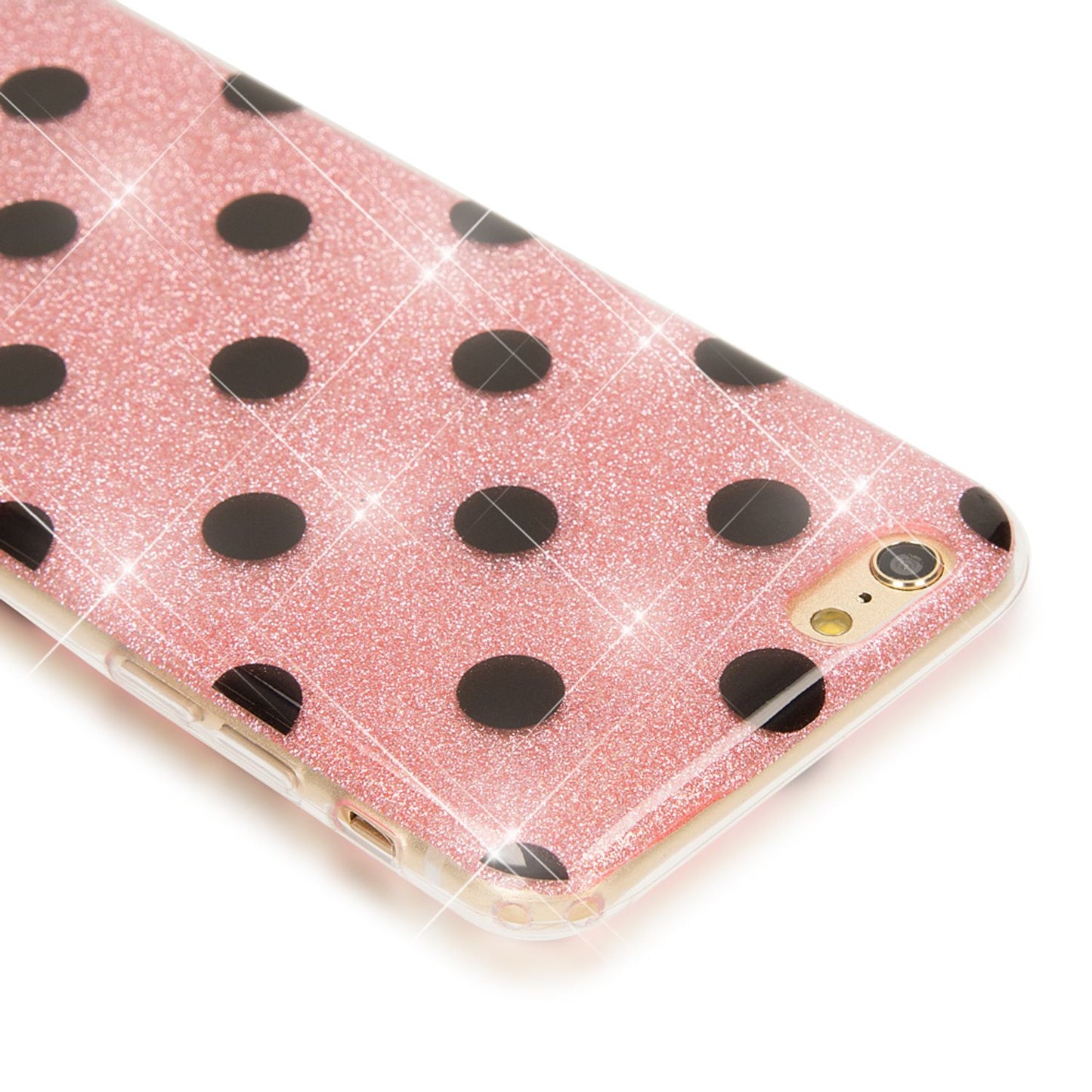 Apple iPhone 6 6S Dots Phone Case by NALIA, Silicone Cover Case Protective Glitter