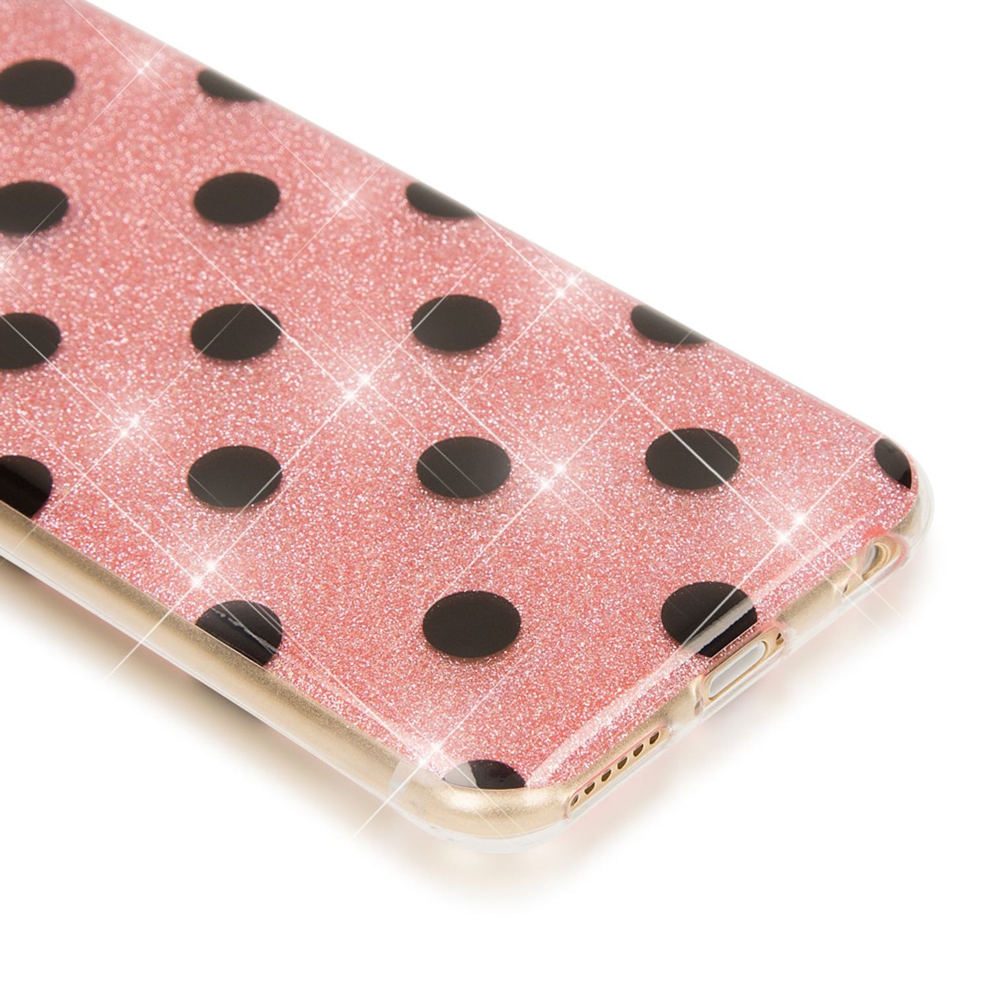 Apple iPhone 6 6S Dots Phone Case by NALIA, Silicone Cover Case Protective Glitter