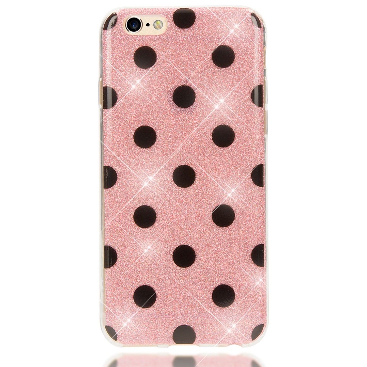 Apple iPhone 6 6S Dots Phone Case by NALIA, Silicone Cover Case Protective Glitter
