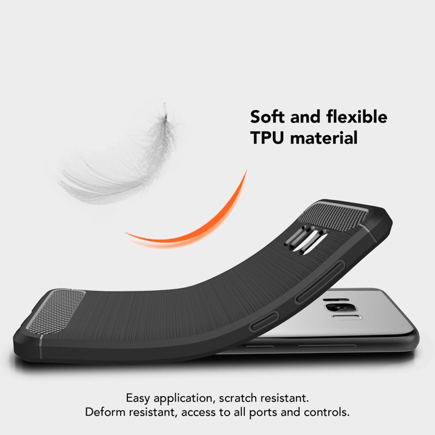 Samsung S8 hulstur, símahulstur frá NALIA, sílikonhulstur, verndandi bakhlið