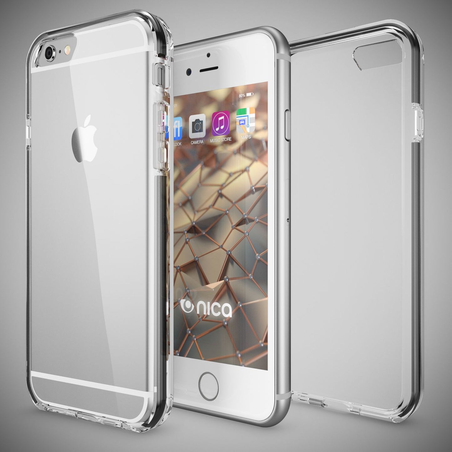 iPhone 6 6S Hülle Handyhülle von NALIA, Durchsichtiges Silikon Case mit Bumper