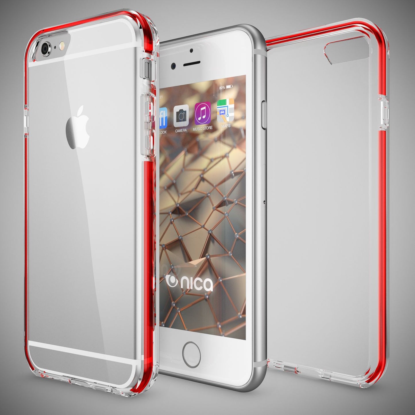 iPhone 6 6S Hülle Handyhülle von NALIA, Durchsichtiges Silikon Case mit Bumper