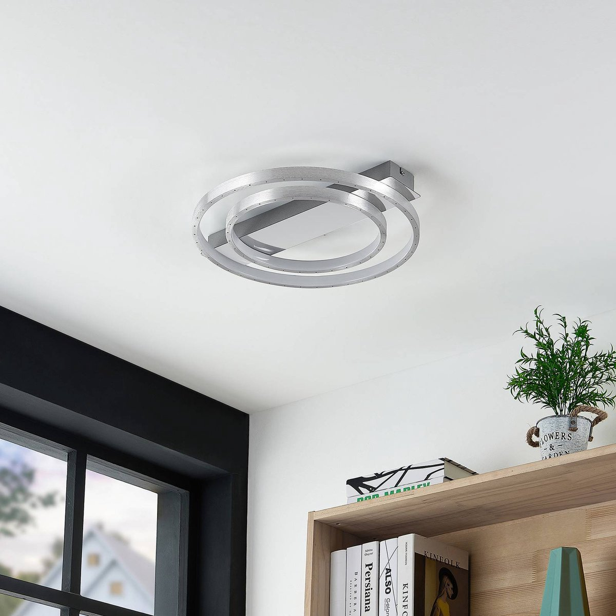 B-grade Lindby Eymen LED ceiling lamp, living room light, ceiling light 