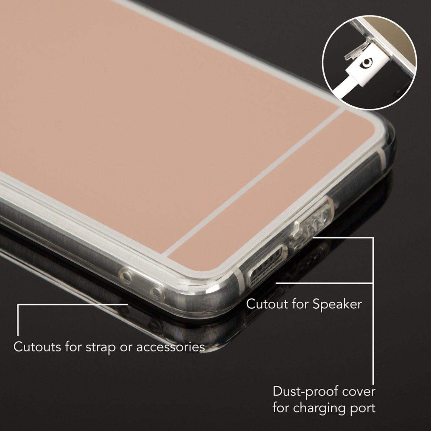 Huawei Nova spegilsímahulstur frá NALIA, þunnt sílikon spegilhulstur fyrir vernd