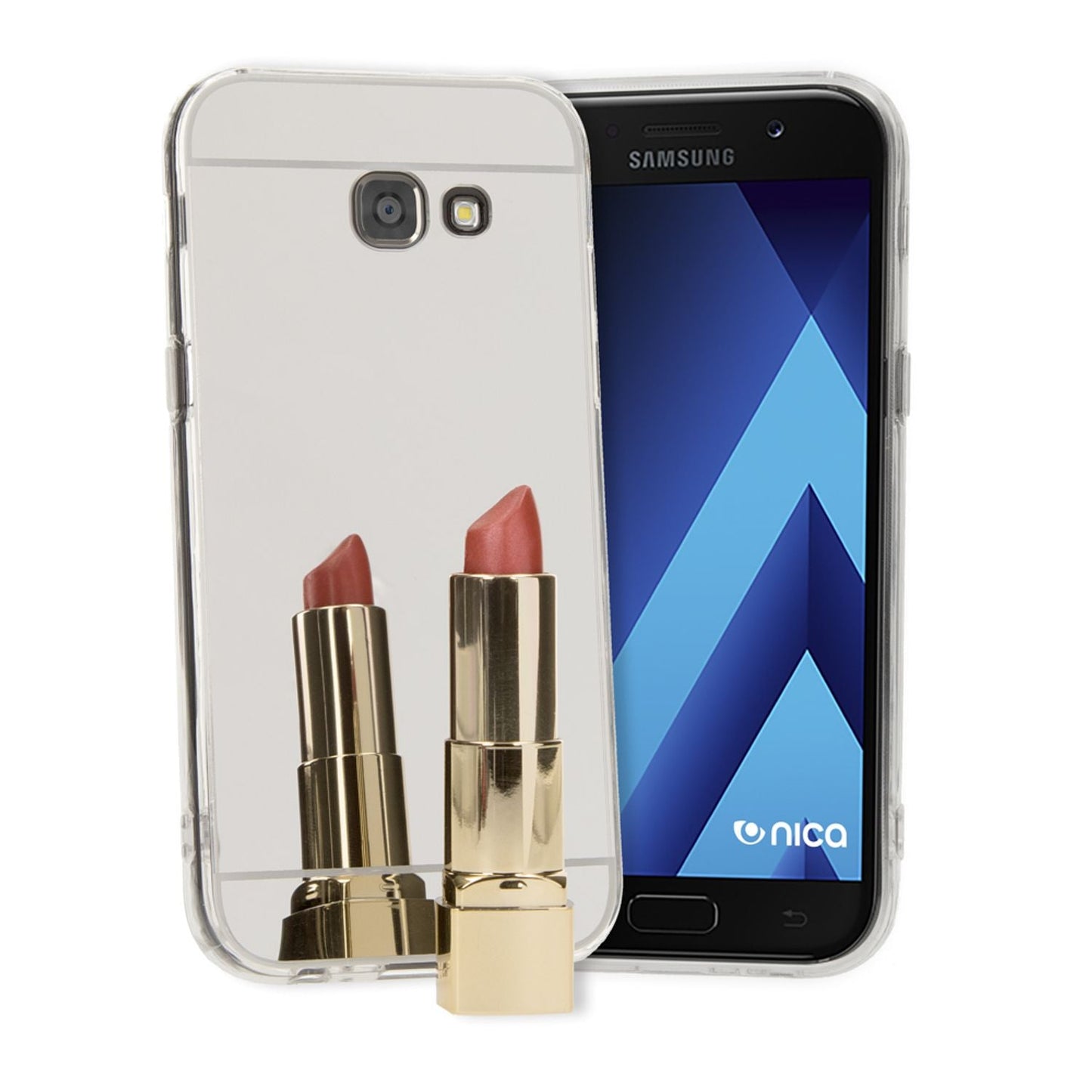 SAMSUNG GALAXY A5 2017 Spiegel Hülle von NALIA, Slim Mirror Case Handyhülle Cover