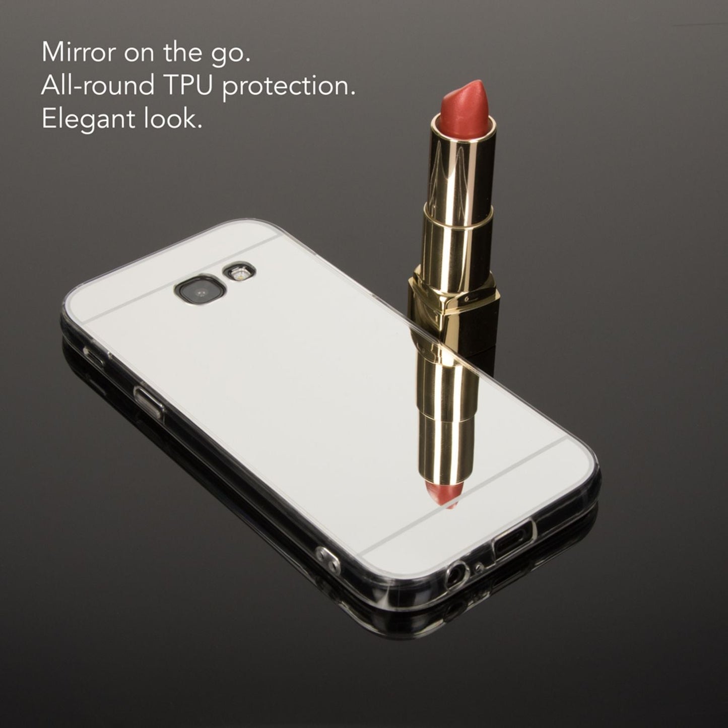 SAMSUNG GALAXY A5 2017 Spiegel Hülle von NALIA, Slim Mirror Case Handyhülle Cover