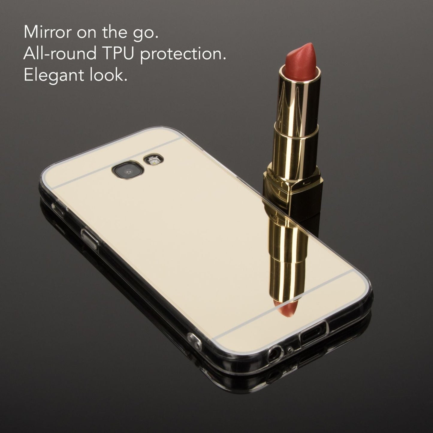 SAMSUNG GALAXY A5 2017 Spiegel Hülle von NALIA, Slim Mirror Case Handyhülle Cover