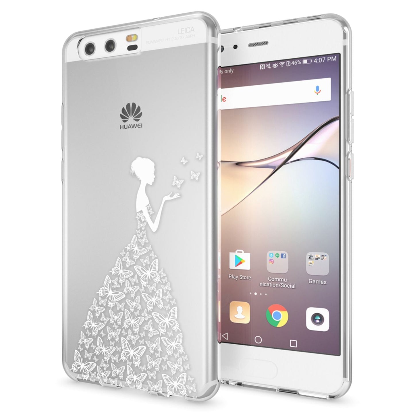 Huawei P10 Hülle Handyhülle von NALIA, Slim Silikon Motiv Case Cover Schutzhülle
