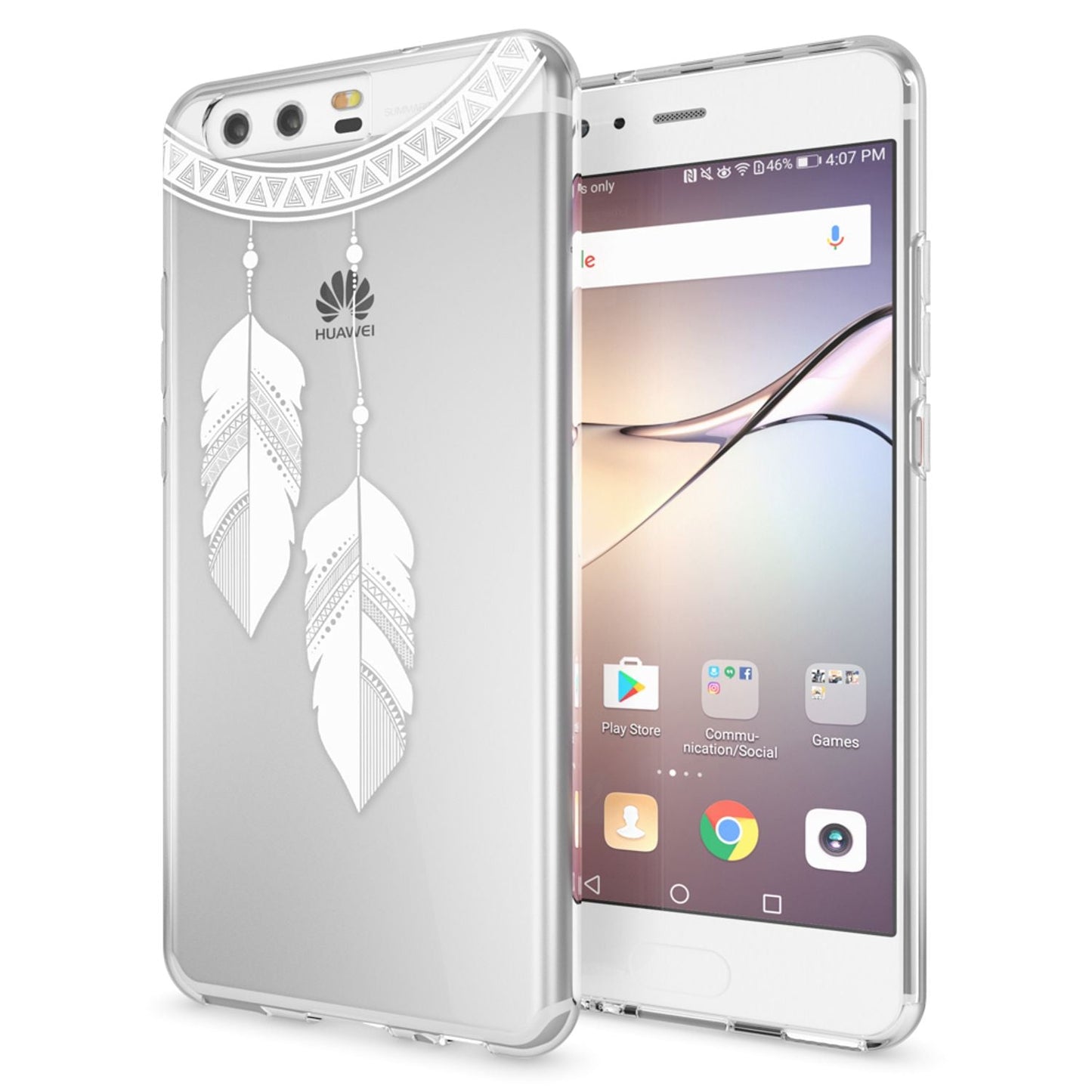 Huawei P10 Hülle Handyhülle von NALIA, Slim Silikon Motiv Case Cover Schutzhülle