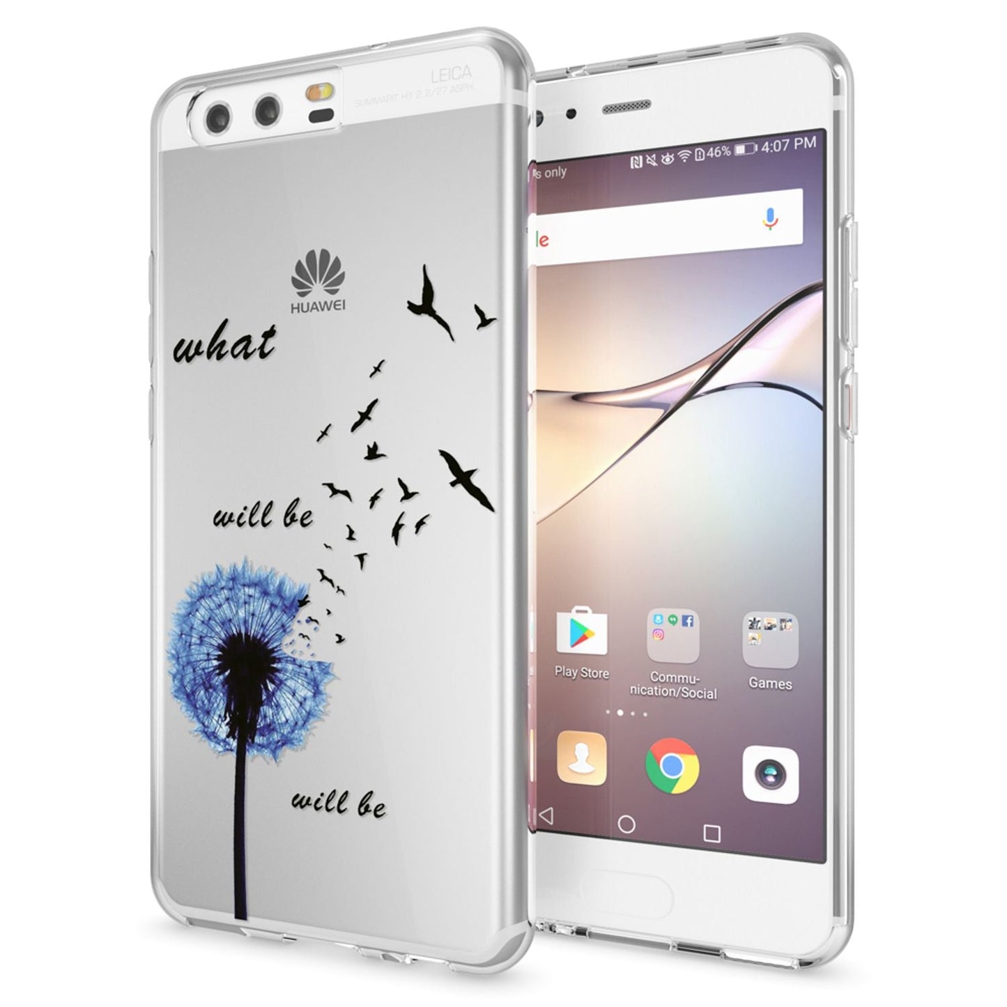 Huawei P10 Hülle Handyhülle von NALIA, Slim Silikon Motiv Case Cover Schutzhülle