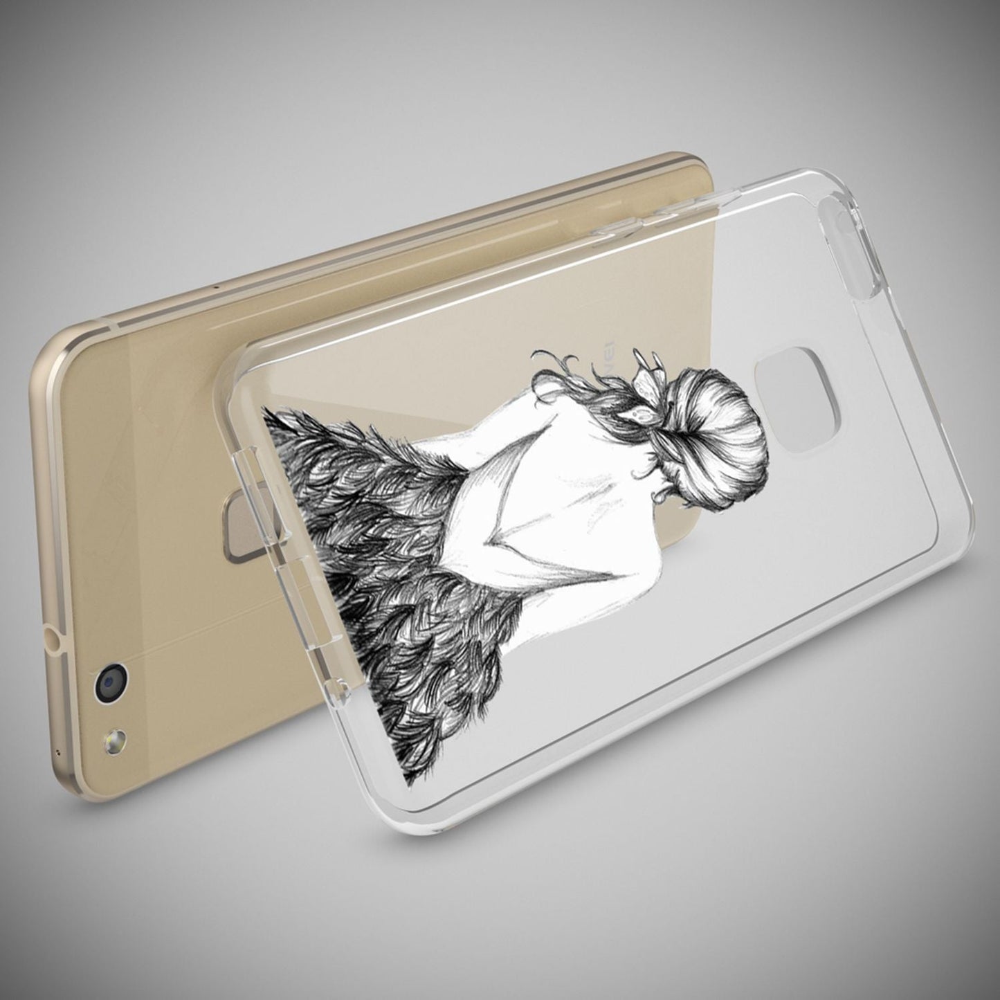 Huawei P10 Lite Case by NALIA, Slim Silicone Design Cover Protective Case