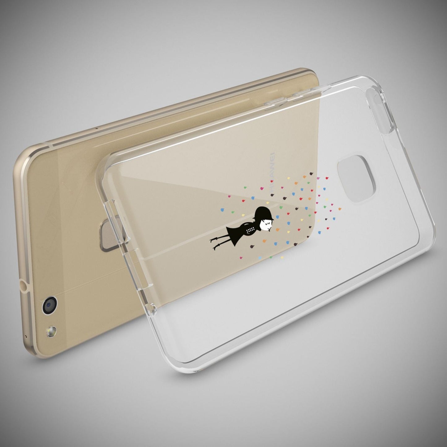 Huawei P10 Lite Case by NALIA, Slim Silicone Design Cover Protective Case