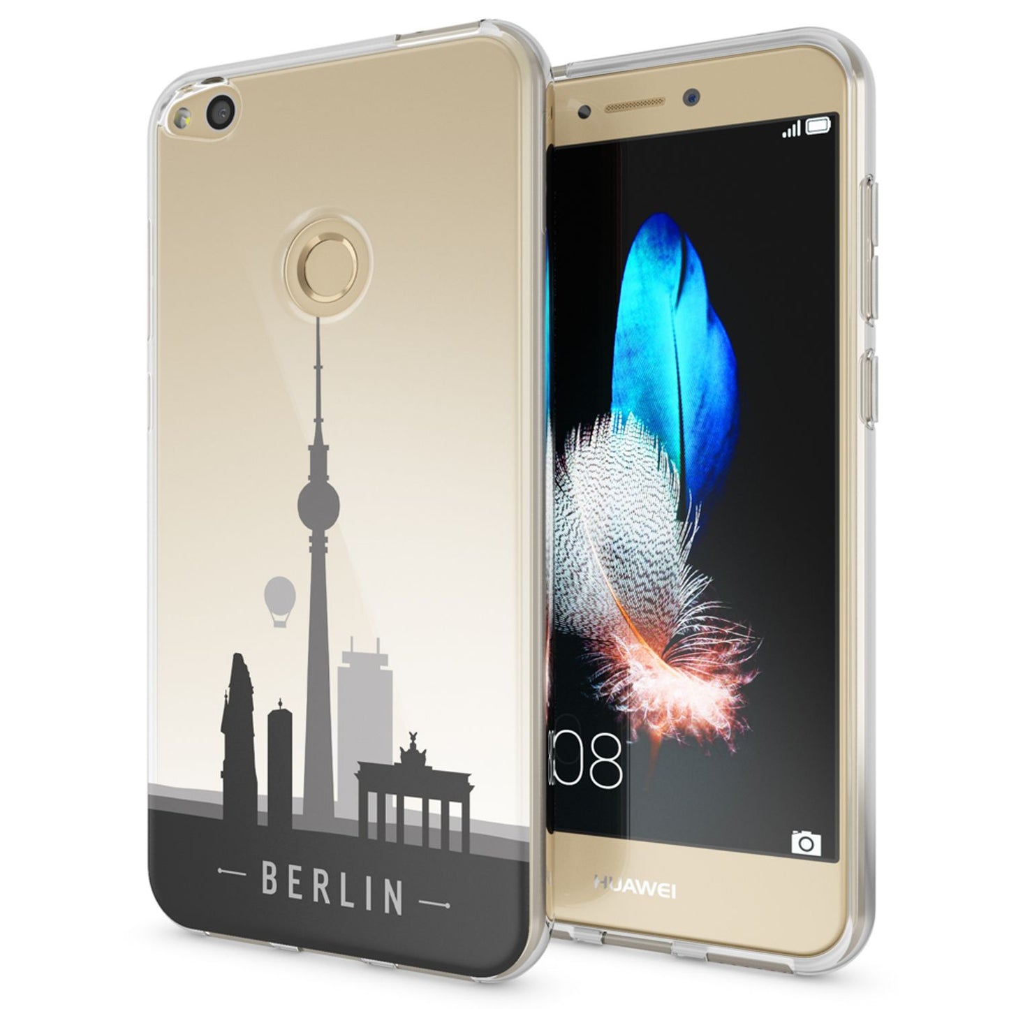 Huawei P8 Lite 2017 hulstur, símahulstur frá NALIA, þunnt sílikonhönnuð hlífðarhulstur