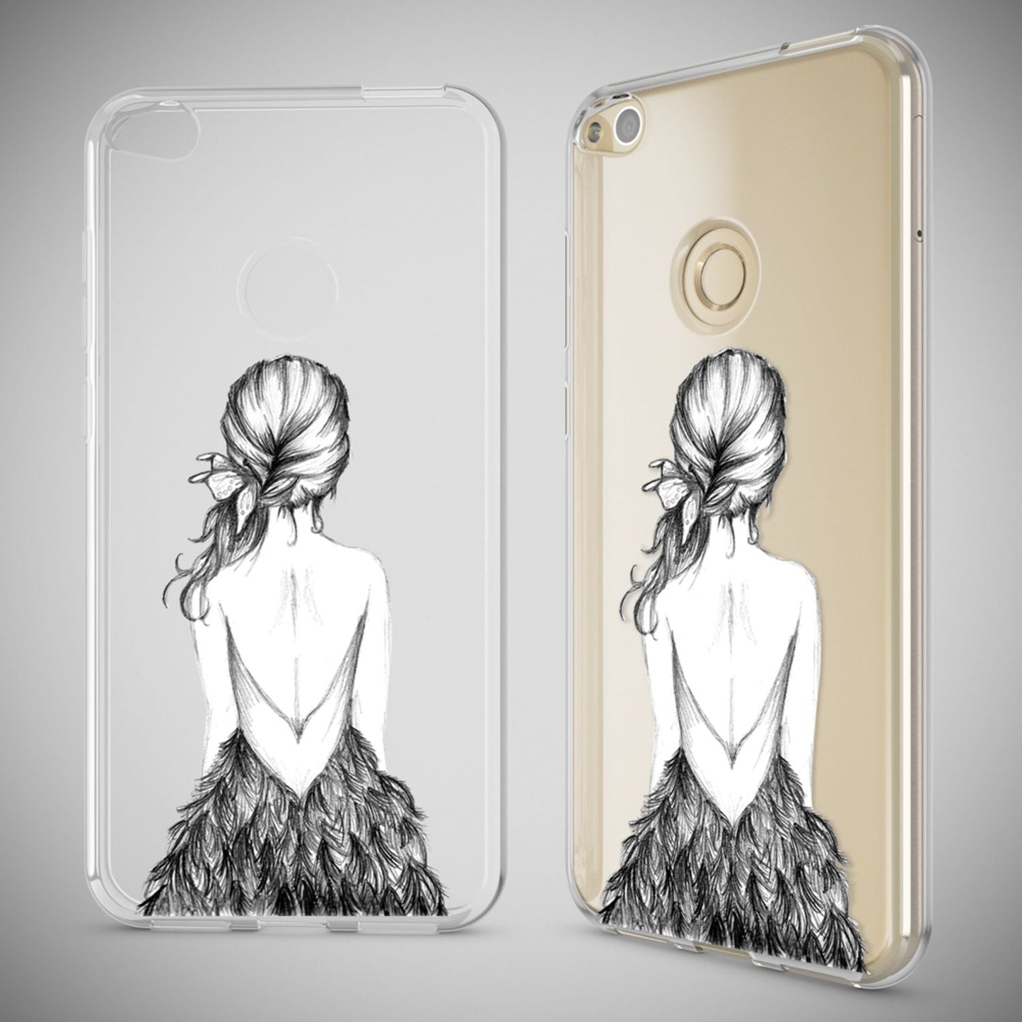 Huawei P8 Lite 2017 hulstur, símahulstur frá NALIA, þunnt sílikonhönnuð hlífðarhulstur