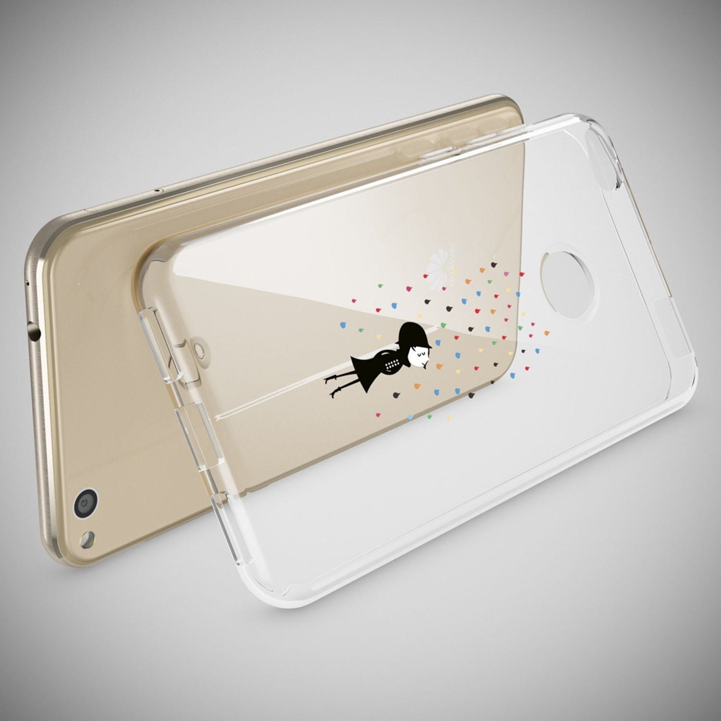 Huawei P8 Lite 2017 hulstur, símahulstur frá NALIA, þunnt sílikonhönnuð hlífðarhulstur