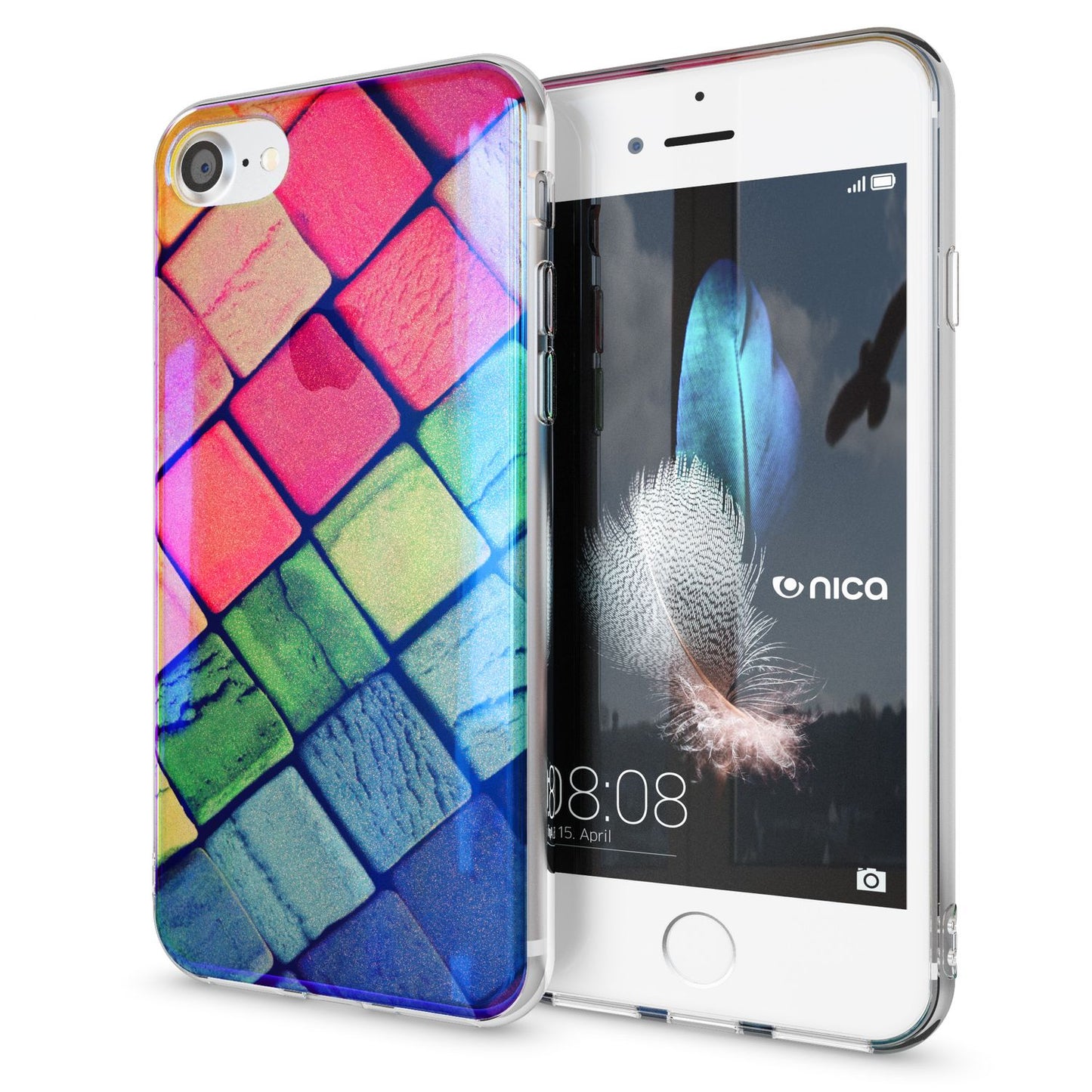 NALIA Phone Case for iPhone SE 2020 / 8 / 7, Design Case Cover Protective Case TPU