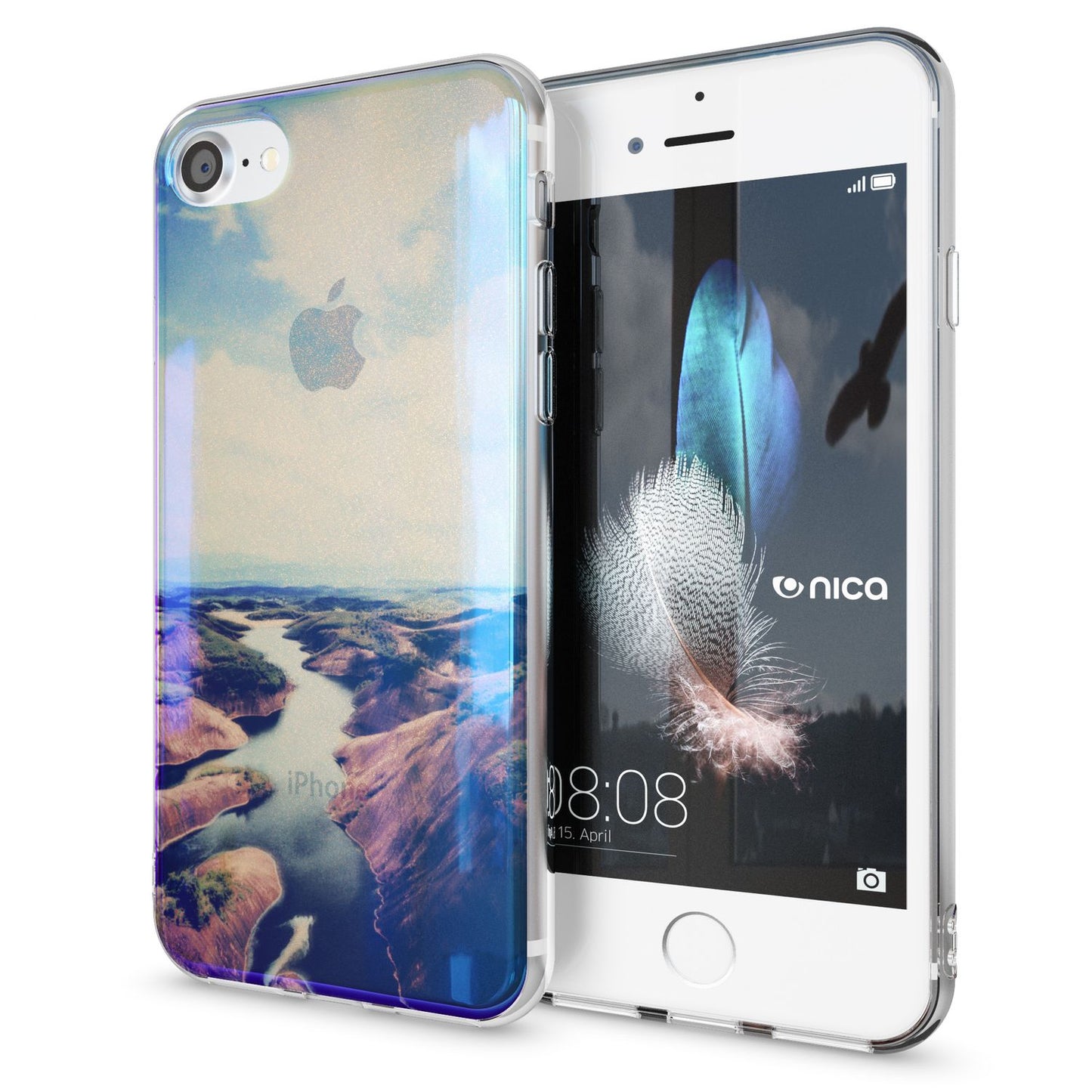 NALIA Phone Case for iPhone SE 2020 / 8 / 7, Design Case Cover Protective Case TPU