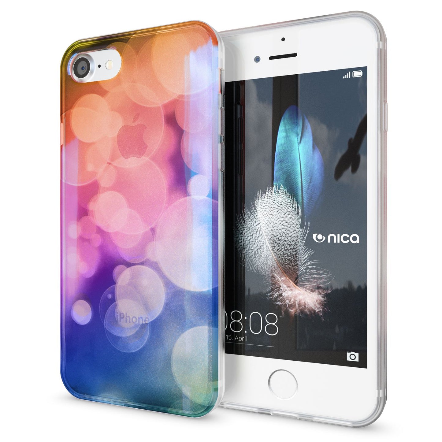 NALIA Phone Case for iPhone SE 2020 / 8 / 7, Design Case Cover Protective Case TPU