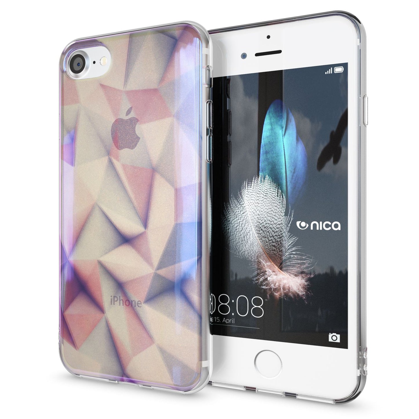 NALIA Phone Case for iPhone SE 2020 / 8 / 7, Design Case Cover Protective Case TPU