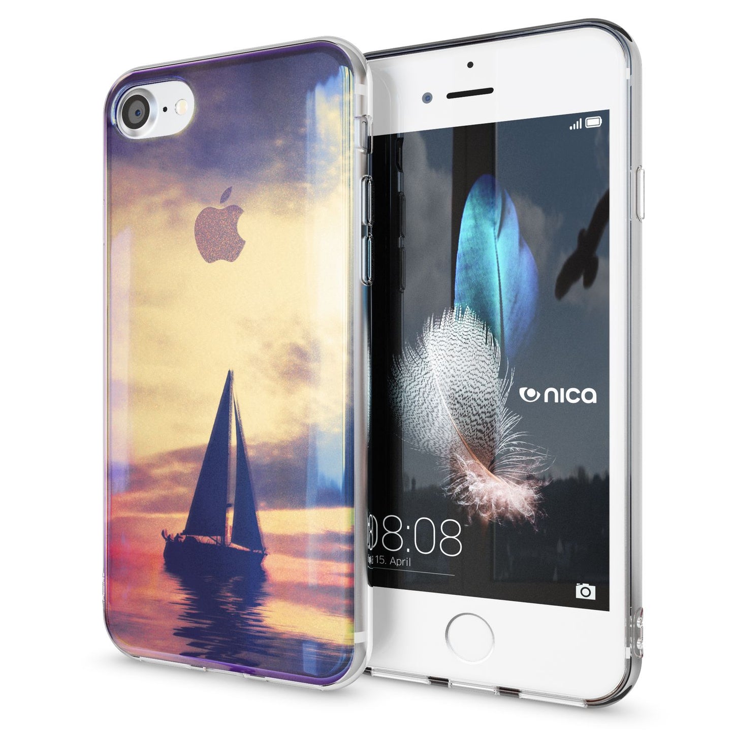 NALIA Phone Case for iPhone SE 2020 / 8 / 7, Design Case Cover Protective Case TPU