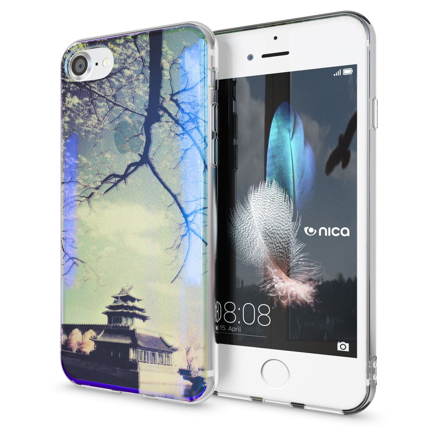 NALIA Phone Case for iPhone SE 2020 / 8 / 7, Design Case Cover Protective Case TPU