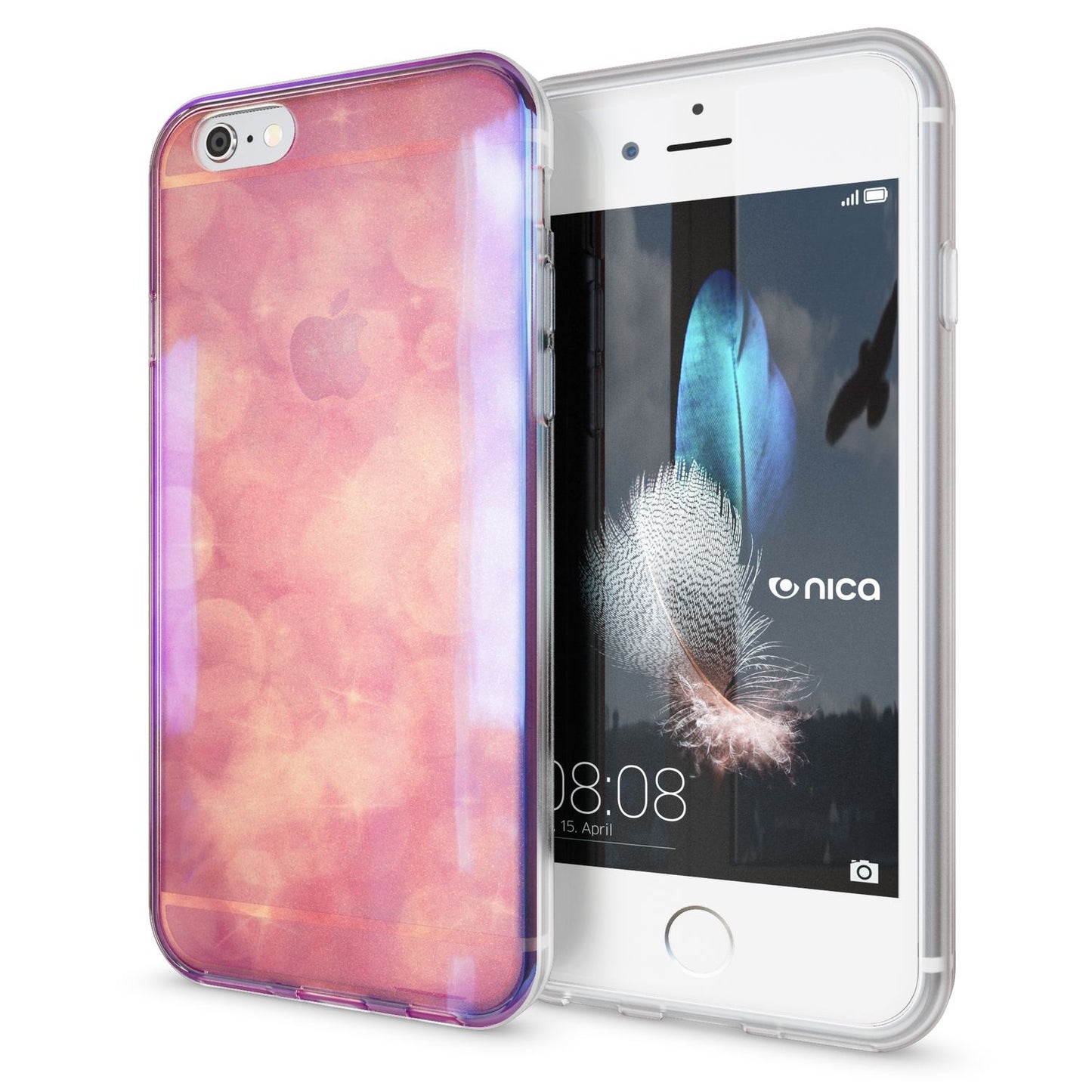 Apple iPhone 6 6S 3D Glitter Silicone Case Cover by NALIA