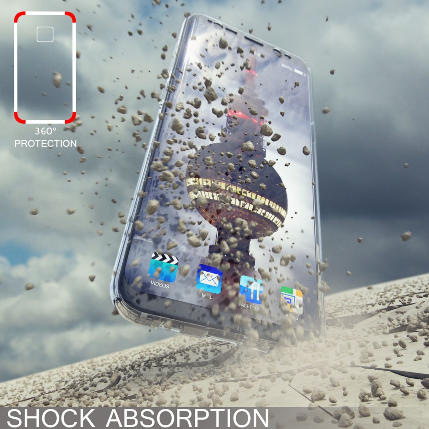 NALIA 360 gráðu hulstur fyrir Samsung Galaxy S8 Plus, tvöföld vörn allan hringinn