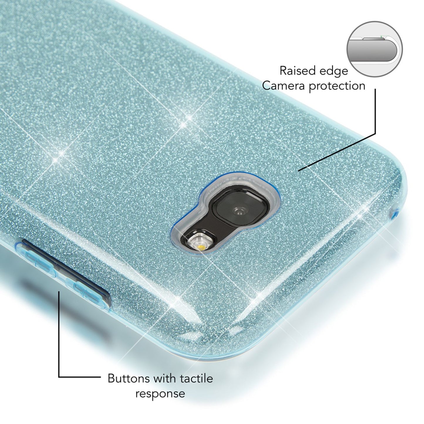 Samsung Galaxy A5 2017 símahulstur frá NALIA, glitrandi sílikon hulstur með vernd