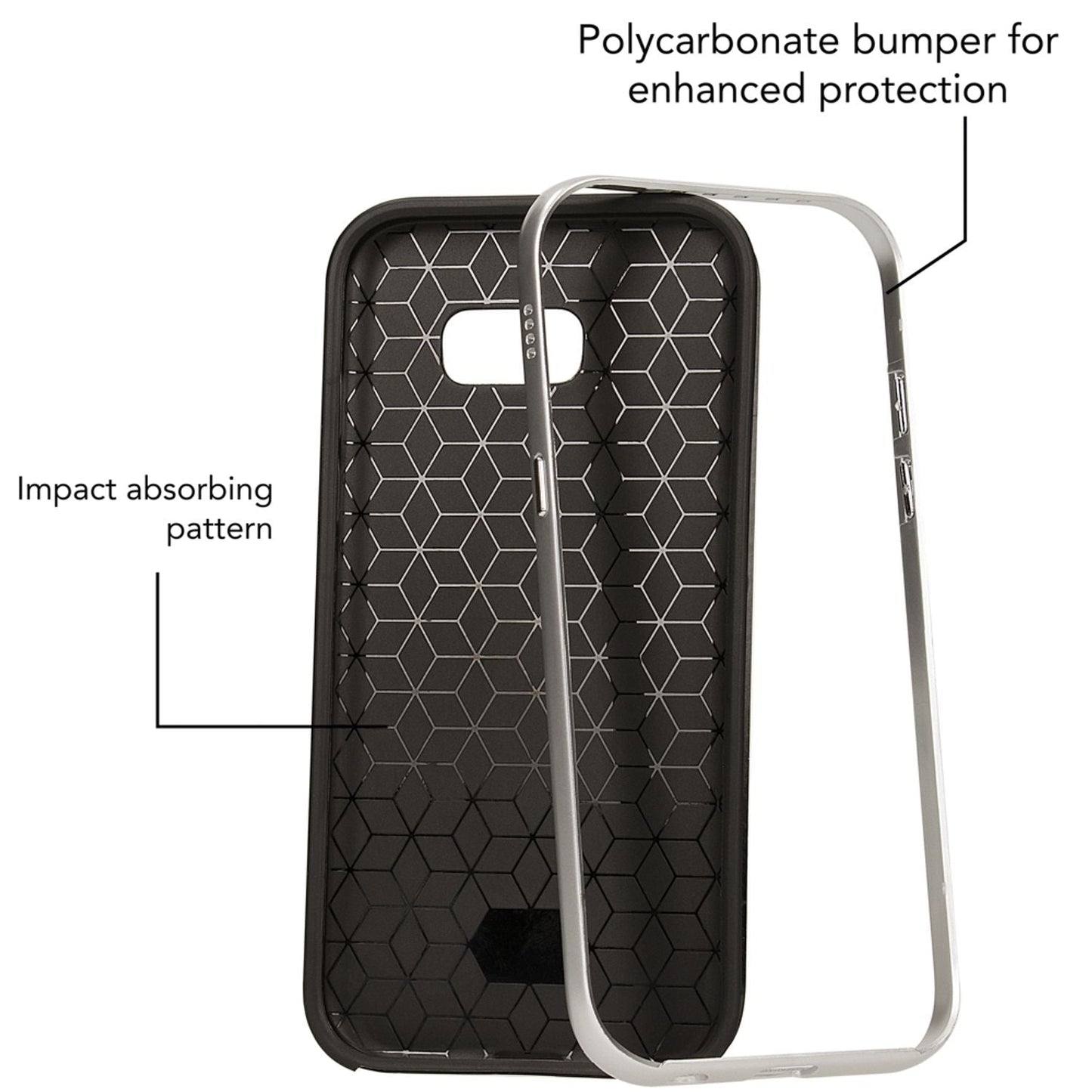 Samsung Galaxy A5 17" Carbon hulstur frá NALIA, sílikon hulstur með stuðara