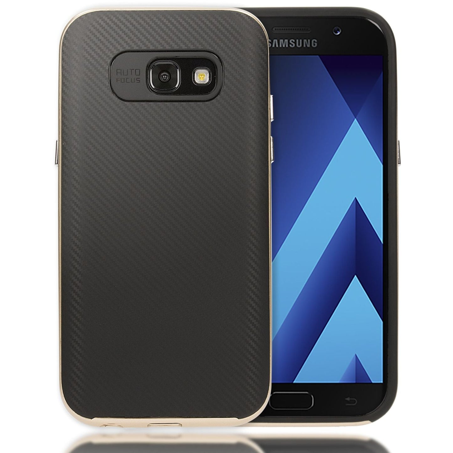Samsung Galaxy A5 17" Carbon hulstur frá NALIA, sílikon hulstur með stuðara