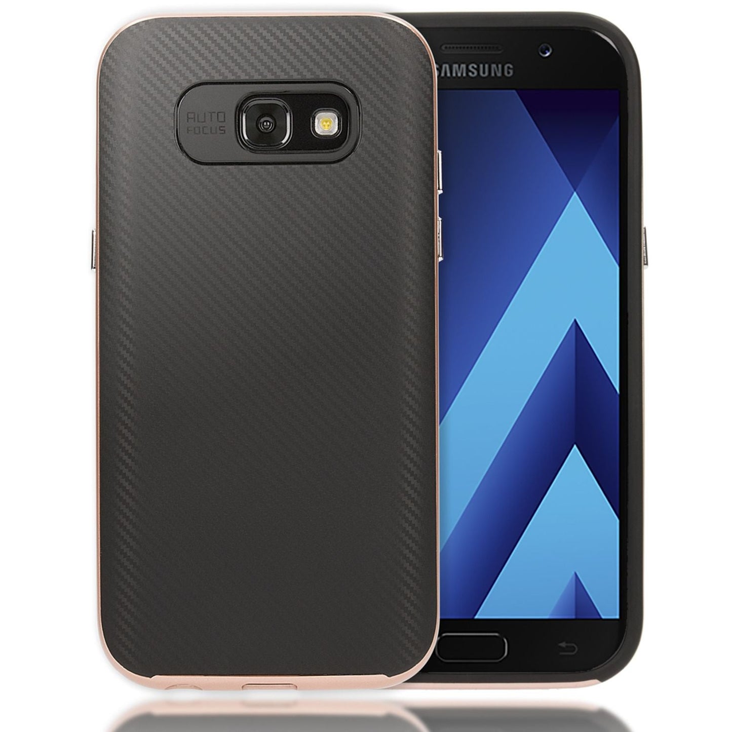 Samsung Galaxy A5 17" Carbon hulstur frá NALIA, sílikon hulstur með stuðara
