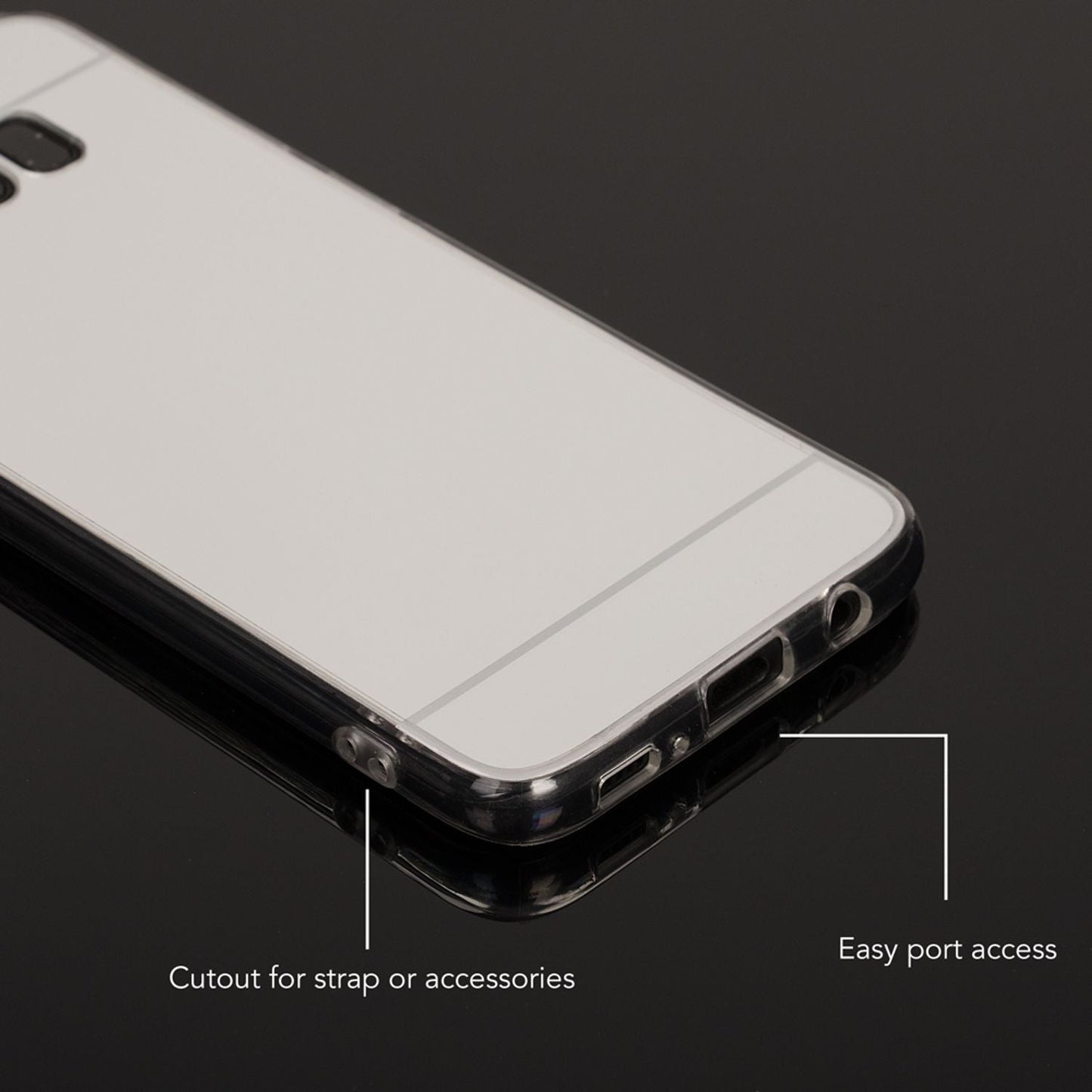 Samsung Galaxy S8 Mirror Case by NALIA, Slim Silicone Phone Case