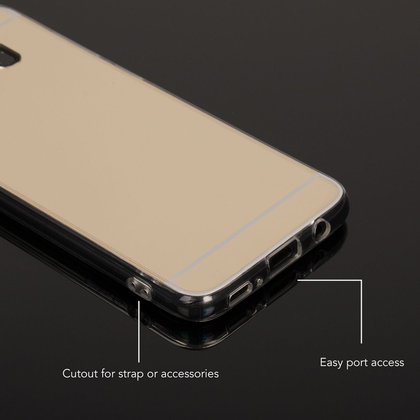 Samsung Galaxy S8 Mirror Case by NALIA, Slim Silicone Phone Case