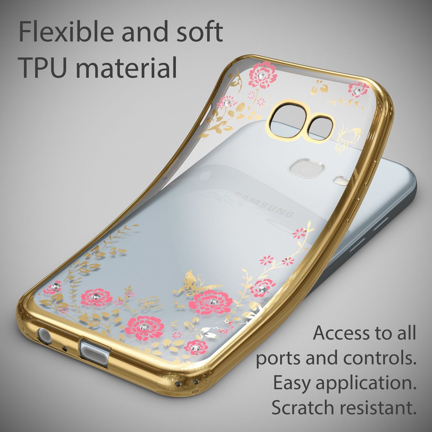 Samsung Galaxy A5 2017 hulstur, símahulstur frá NALIA, gegnsætt sílikonhulstur