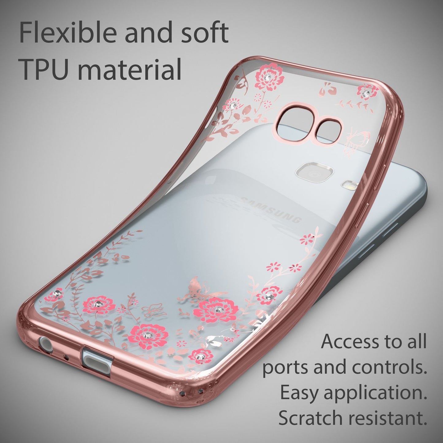 Samsung Galaxy A5 2017 hulstur, símahulstur frá NALIA, gegnsætt sílikonhulstur