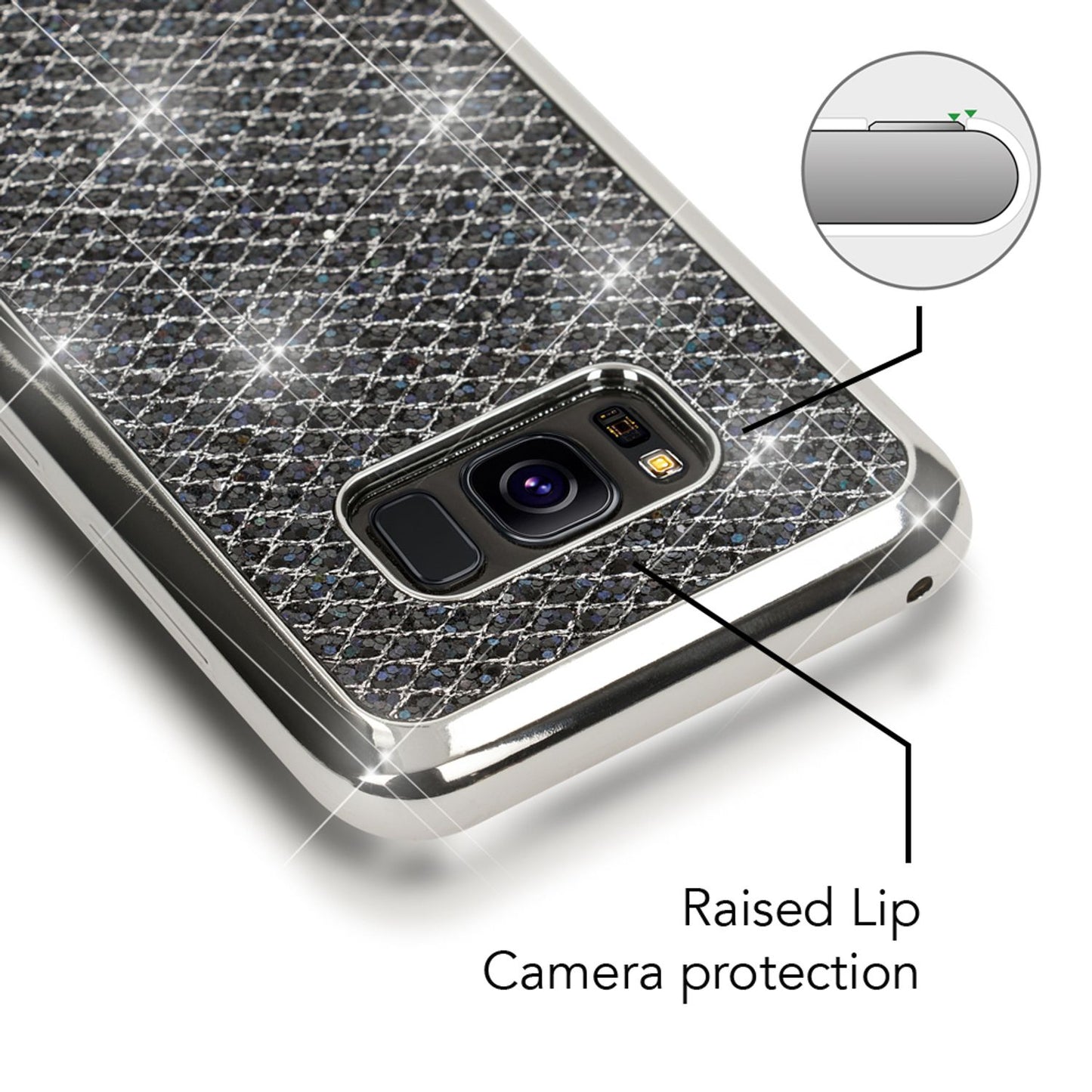 Samsung Galaxy S8 Plus Glitter Phone Case by NALIA, Glitter Cover Bling Case