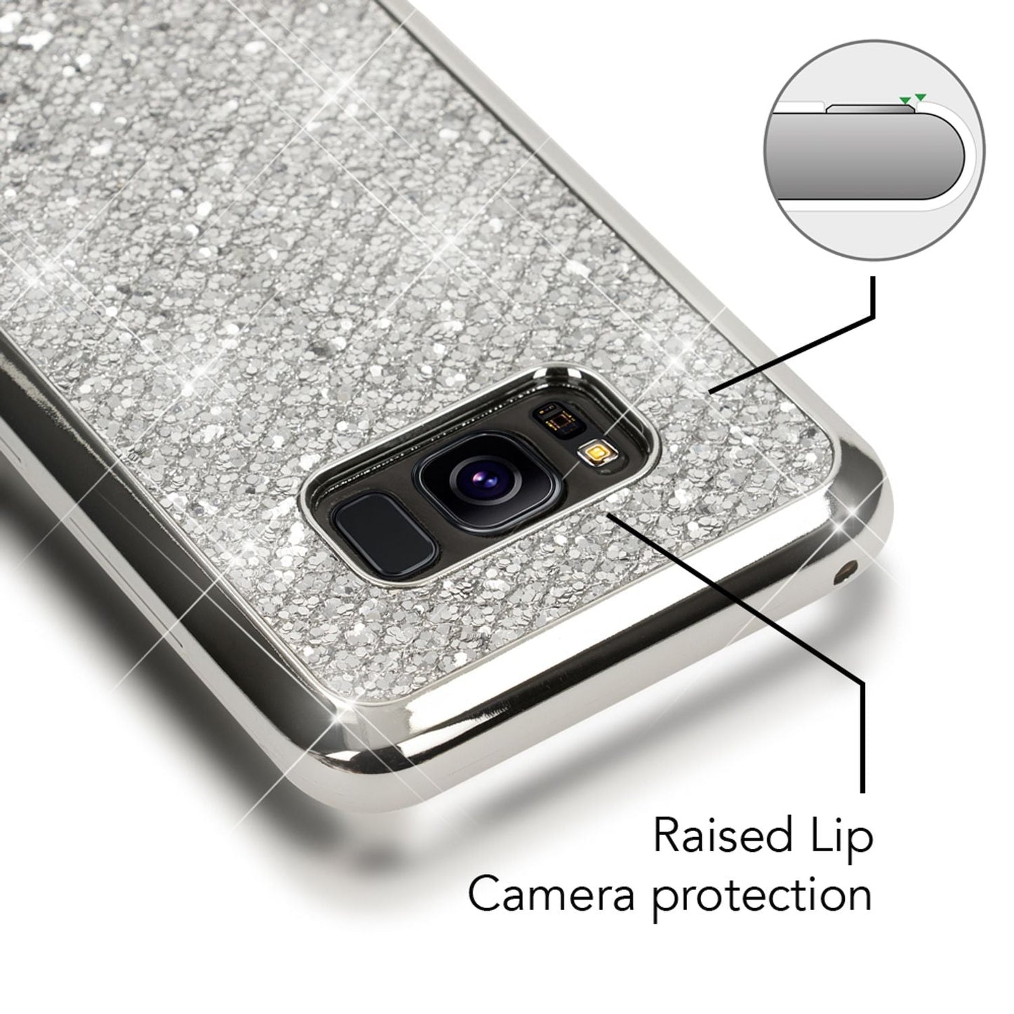 Samsung Galaxy S8 Plus Glitter Phone Case by NALIA, Glitter Cover Bling Case