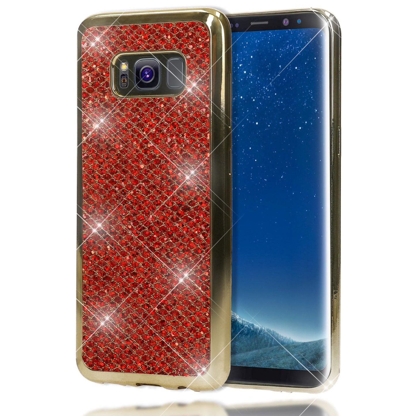 Samsung Galaxy S8 Plus Glitter Phone Case by NALIA, Glitter Cover Bling Case