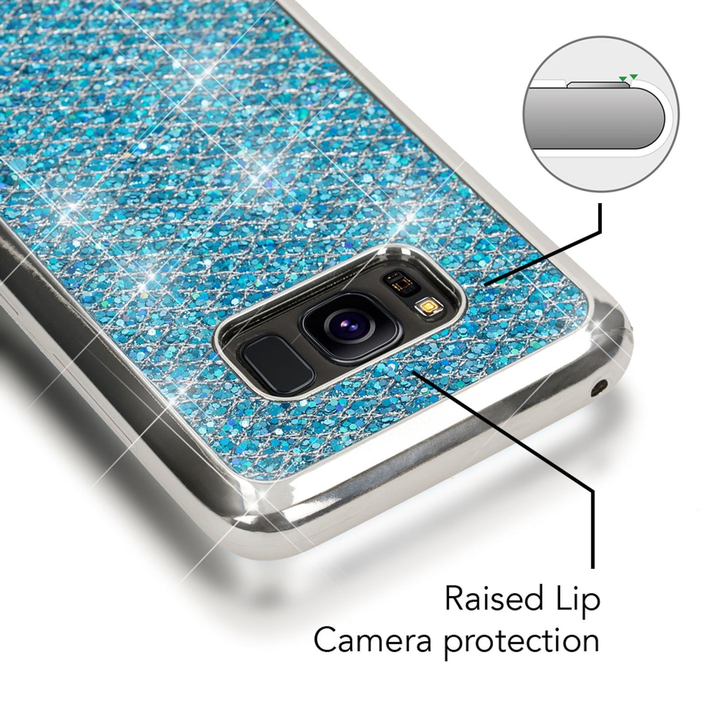 Samsung Galaxy S8 Plus Glitter Phone Case by NALIA, Glitter Cover Bling Case